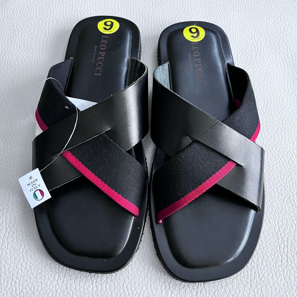 NWT - Leo Pucci Men’s Leather Sandals - Size 9 - Made in Italy